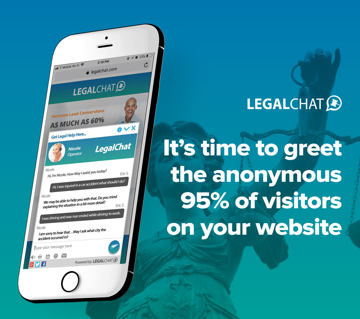It's time to greet the anonymous 95% of visitors on your legal website.
