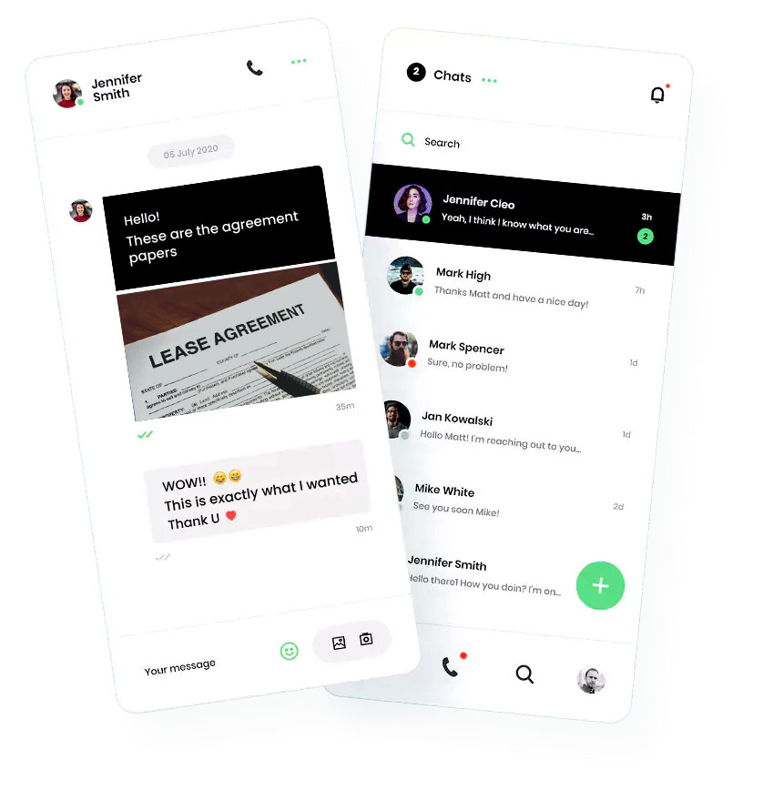 chat to SMS text messaging services